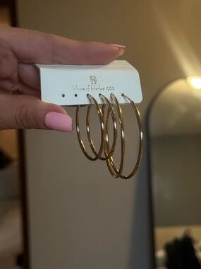 Gold Hoop Earring Set